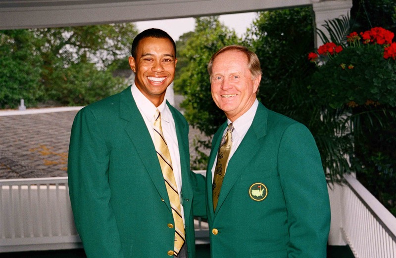 Greg Norman and Tiger Woods