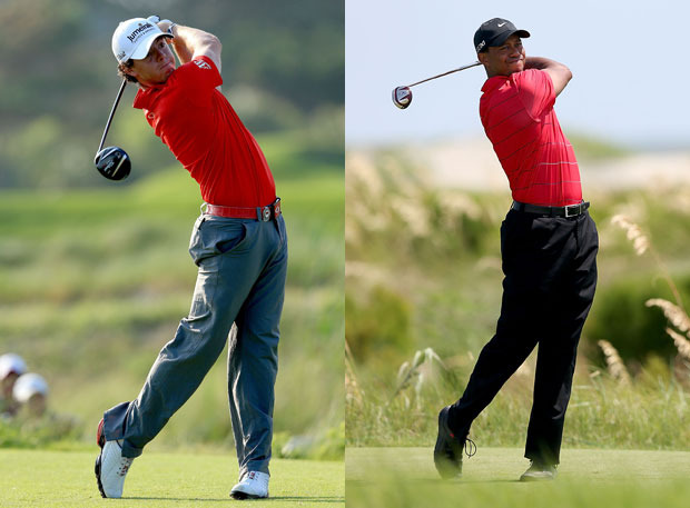 Rory and Tiger Woods will clash