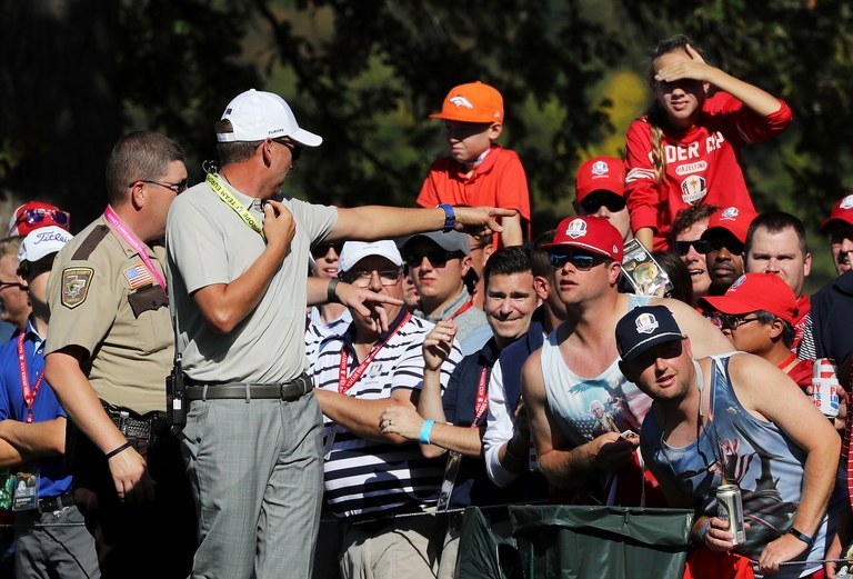 Golf fans behaviour become unruly 