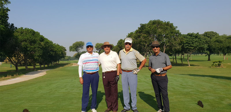 Pradeep Jain, Gurnam Arora, MK Trishal and Subodh Varma at the Qutab Golf Course Delhi