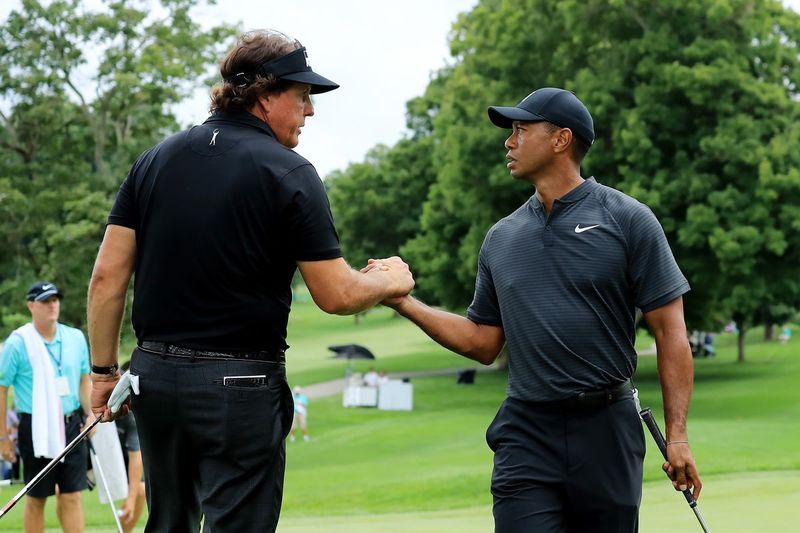 Woods and Mickelson
