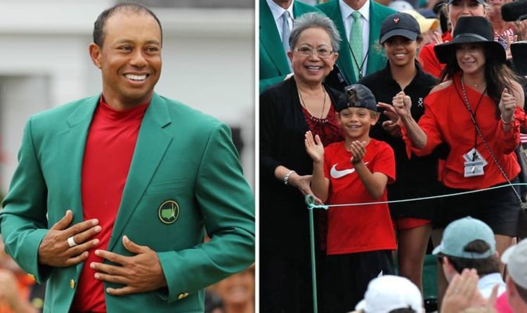 Tiger woods with family