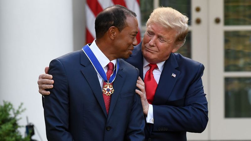 tiger woods and trump