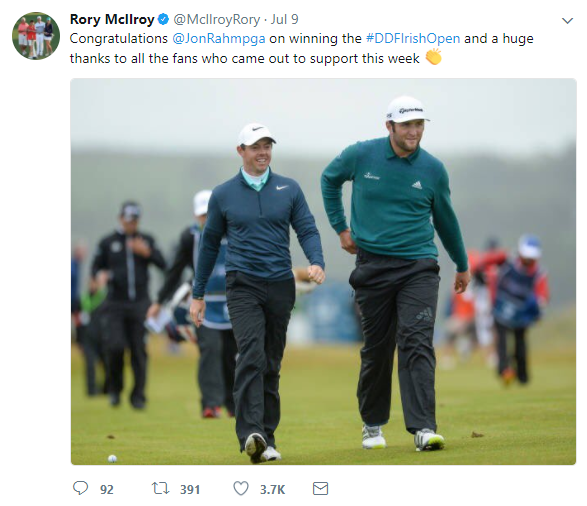 Rory tweet