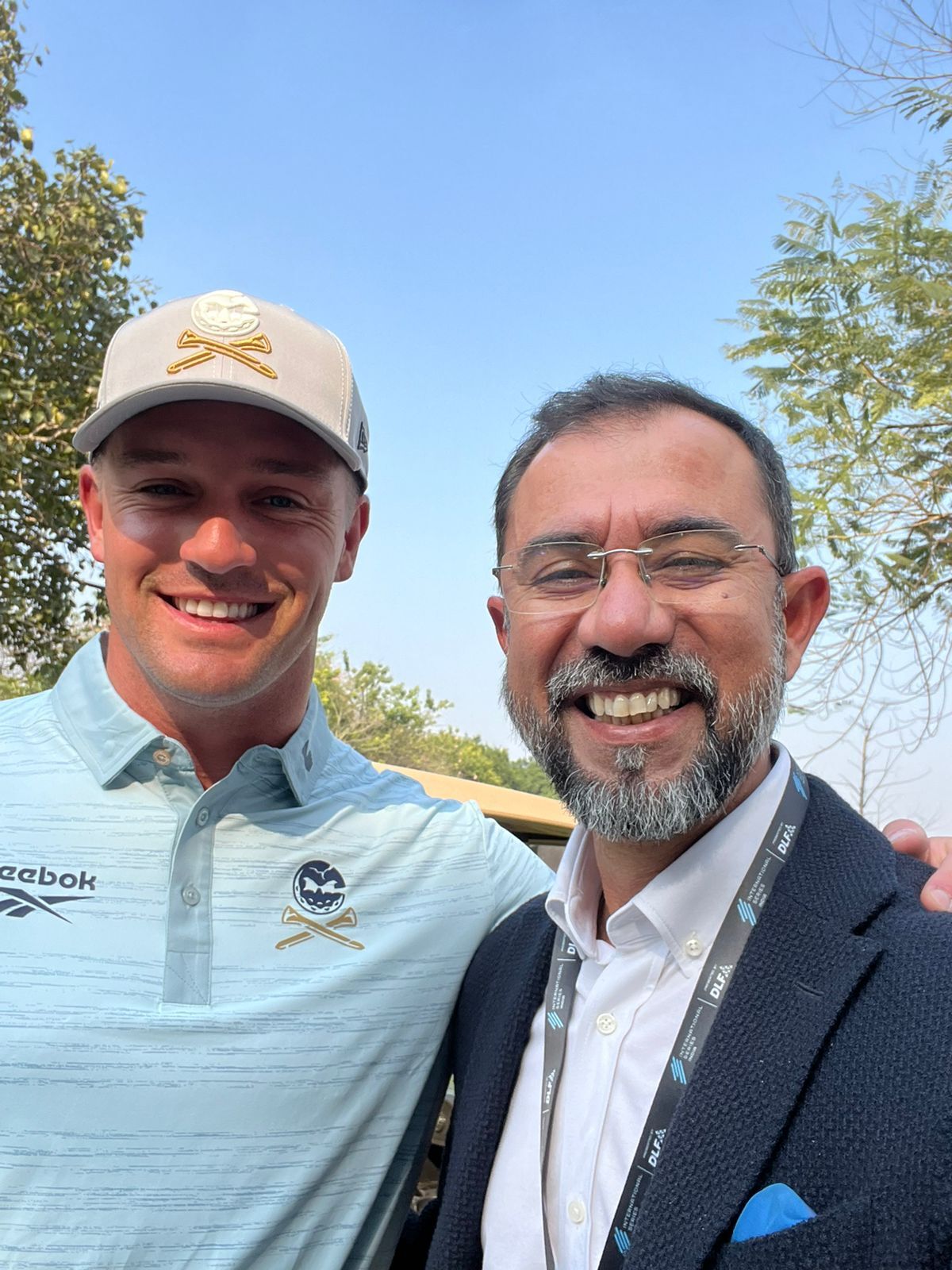 Bryson DeChambeau, reigning US Open Champion with Mr. Dinesh Thakur, Founder & CEO of 4moles.com