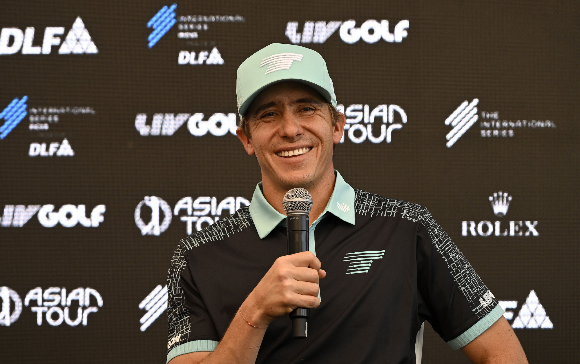 Carlos Ortiz of Mexico pictured during the press conference on Tuesday January 28, 2025 . Credit-  Paul Lakatos/Asian Tour.