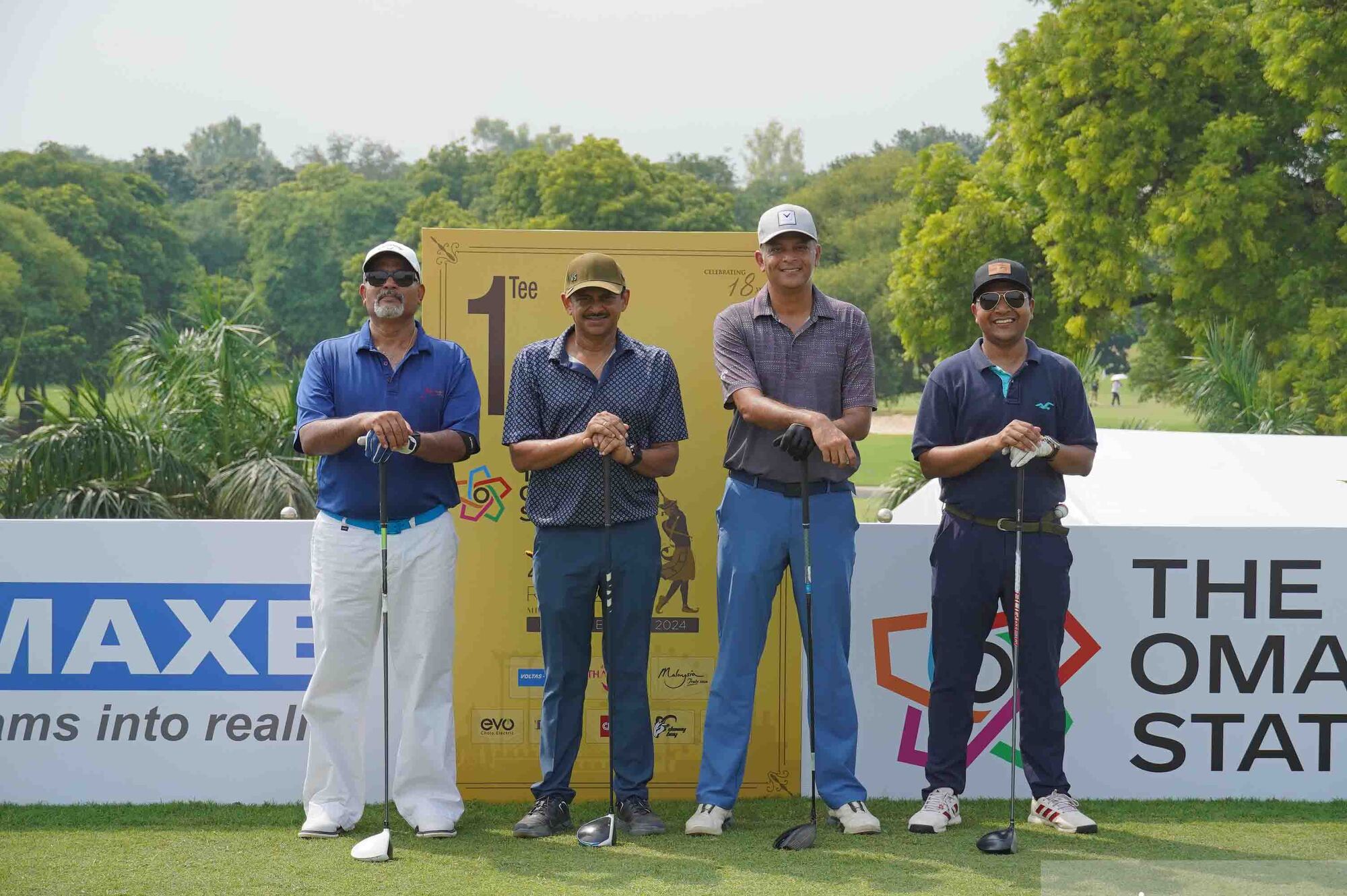 (From left to right) Vivek talwar, Vijay Jha, Sachin Chaudhry, Dushyant Tyagi giving the same pose for the perfect picture