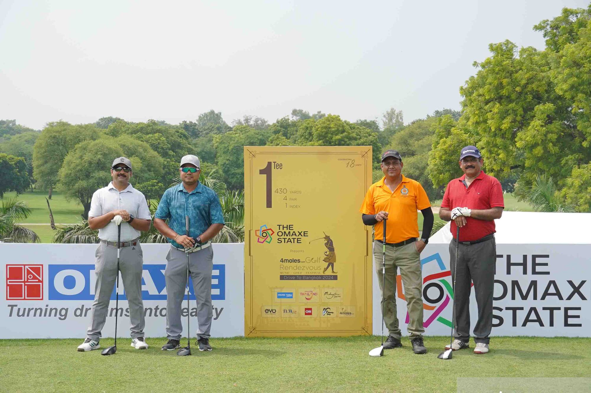 (From left to right) Sagar Ghatpande, Sandip Roy, Vinay Panthri, R.K. Sharma about to kickstart the day