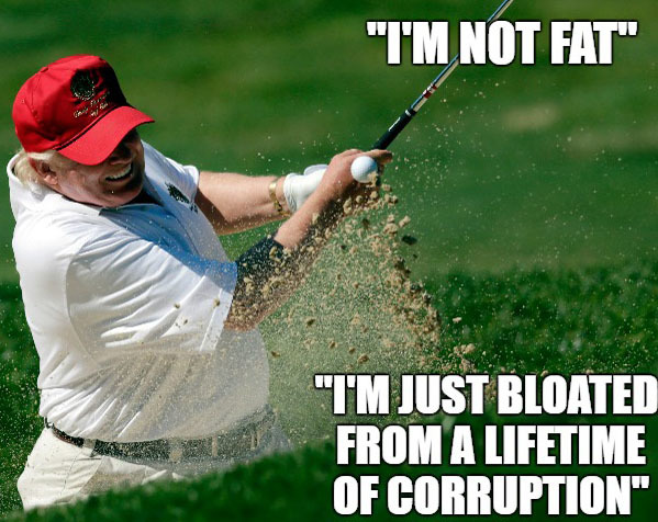 golf meme on trump