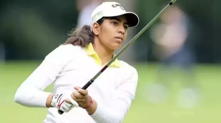 Diksha Dagar at Ladies Open 2023. Read More on 4moles.com