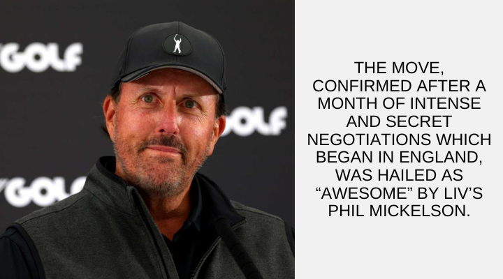 Phil Mickelson on the merger of LIV and PGA